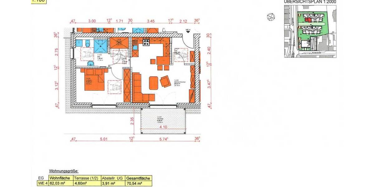 Terrassenwohnung Marne - 2 Zimmer, 62 m&sup2;, 417.835&euro; | Angebot:25688961