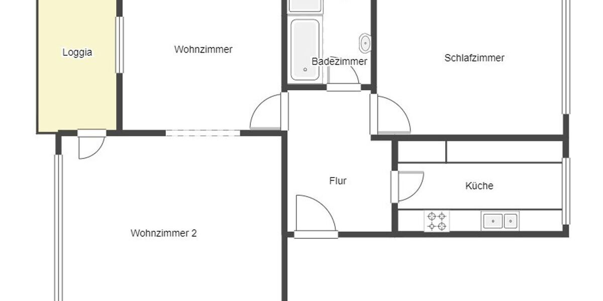 Etagenwohnung Cuxhaven Döse - 3 Zimmer, 68 m&sup2;, 129.000&euro; | Angebot:26642427