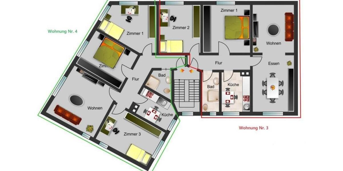 Etagenwohnung Brunsbüttel - 4 Zimmer, 90 m&sup2;, 810&euro; | Angebot:25894759