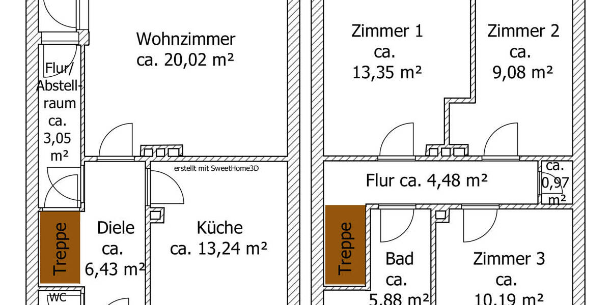 Reihenmittelhaus Brunsbüttel - 4 Zimmer, 88 m&sup2;, 195.000&euro; | Angebot:25697403
