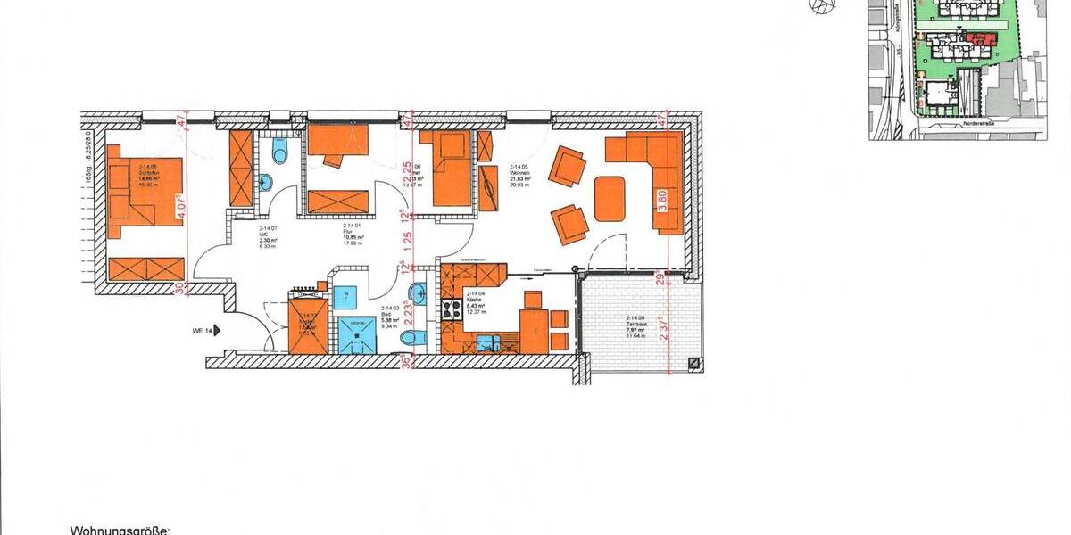 Terrassenwohnung Marne - 3 Zimmer, 75 m&sup2;, 482.515&euro; | Angebot:25819559