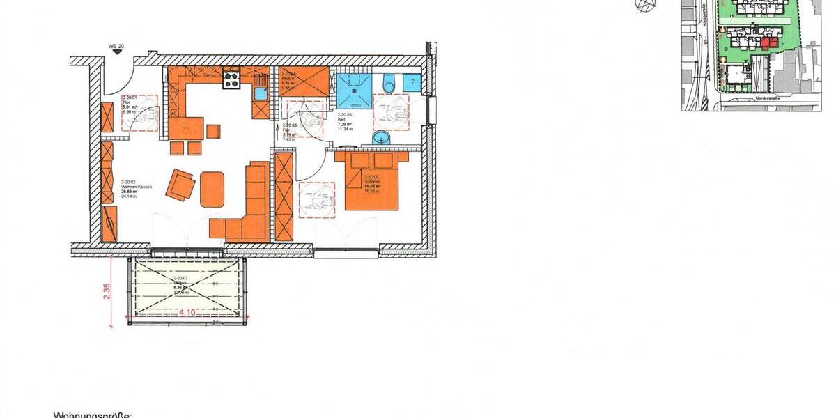 Etagenwohnung Marne - 2 Zimmer, 62 m&sup2;, 433.160&euro; | Angebot:25688958