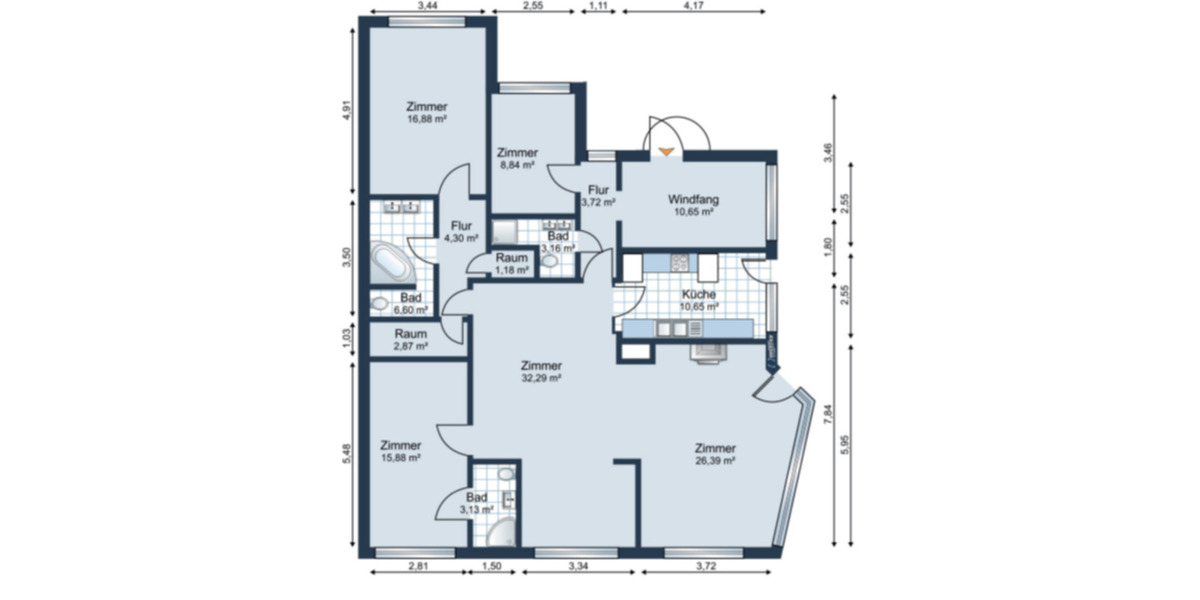 Erdgeschoßwohnung Cuxhaven Duhnen - 5 Zimmer, 143 m&sup2;, 1.400&euro; | Angebot:25887208