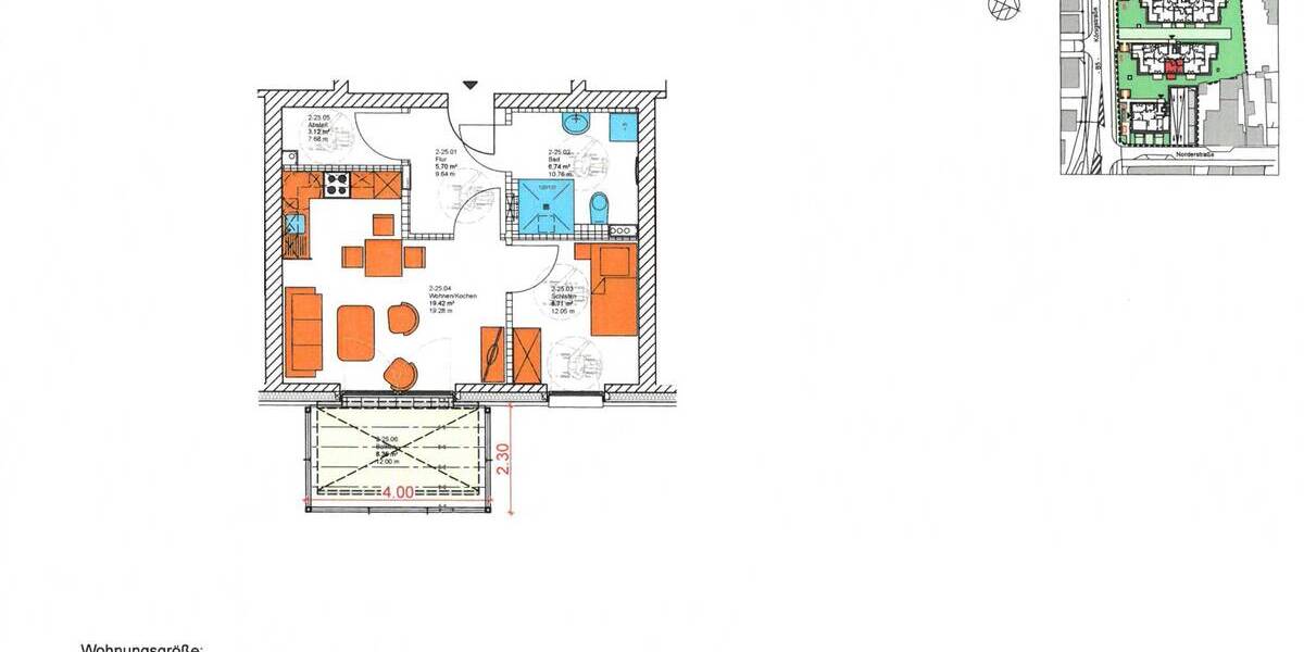 Etagenwohnung Marne - 2 Zimmer, 43 m&sup2;, 358.180&euro; | Angebot:25688962