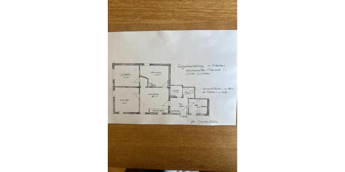 Erdgeschoßwohnung Cuxhaven Döse - 3 Zimmer, 86 m&sup2;, 1.020&euro; | Angebot:27605688
