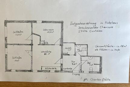 Wohnung Cuxhaven Döse - 3 Zimmer, 86 m&sup2;, 1.020&euro; | Angebot:27605688