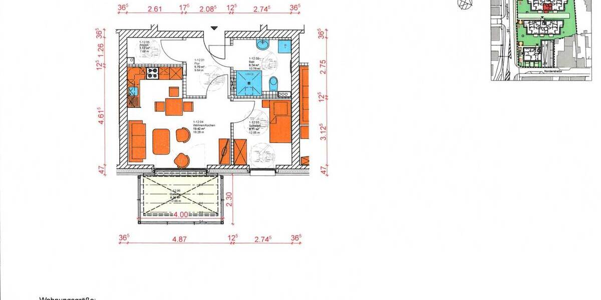 Etagenwohnung Marne - 2 Zimmer, 43 m&sup2;, 358.180&euro; | Angebot:25819562