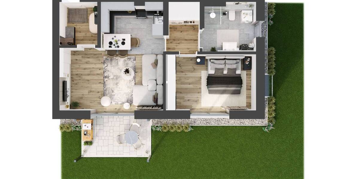 Terrassenwohnung Marne - 2 Zimmer, 62 m&sup2;, 417.835&euro; | Angebot:25688965