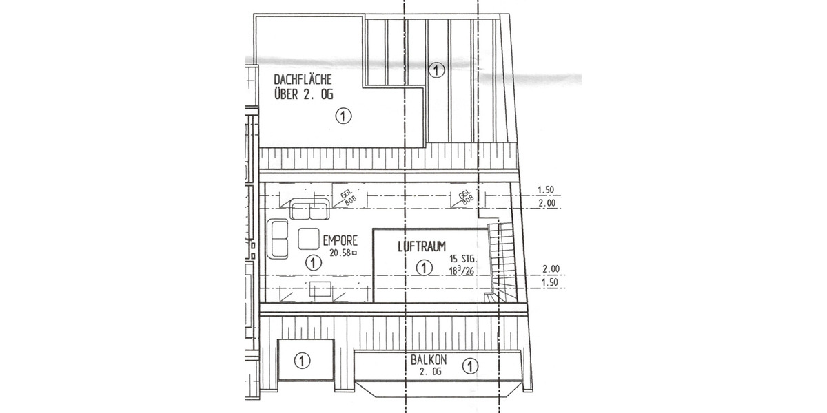 Dachgeschoßwohnung Cuxhaven - 2.5 Zimmer, 135 m&sup2;, 1.118&euro; | Angebot:26004700