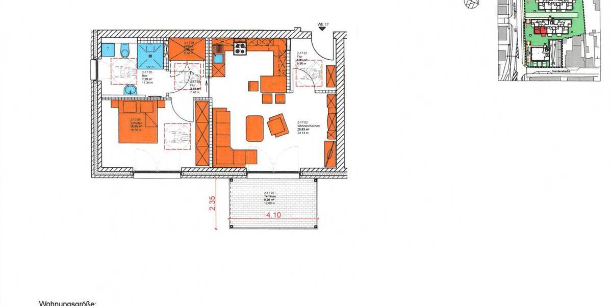 Terrassenwohnung Marne - 2 Zimmer, 62 m&sup2;, 417.835&euro; | Angebot:25688965