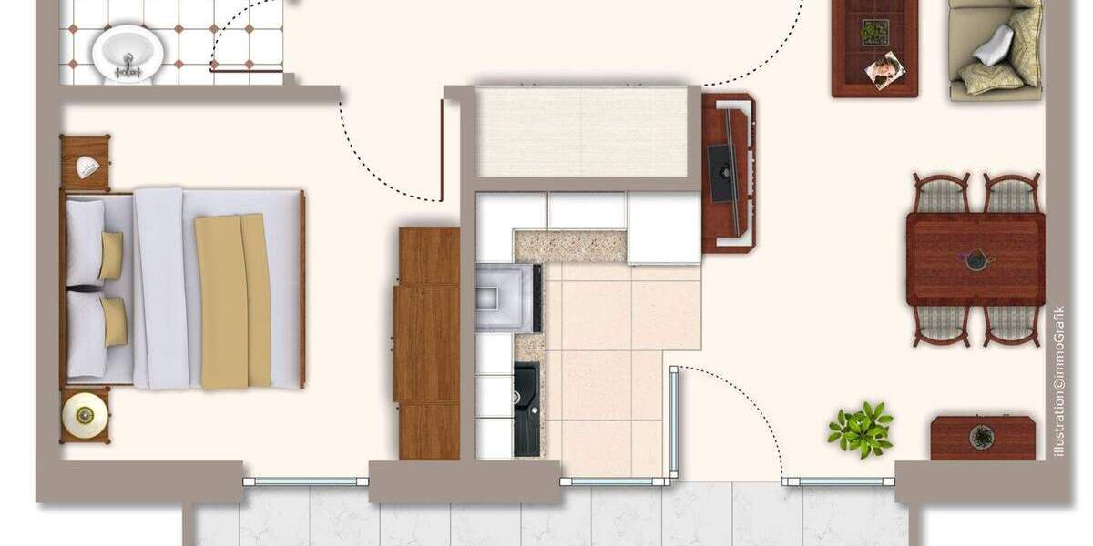 Etagenwohnung Wurster Nordseeküste Wremen - 2 Zimmer, 47 m&sup2;, 149.000&euro; | Angebot:25729363