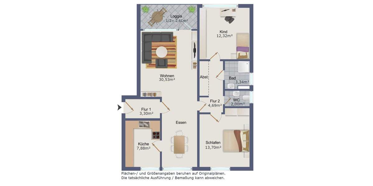 Etagenwohnung Cuxhaven Döse - 3 Zimmer, 80 m&sup2;, 285.000&euro; | Angebot:25725888