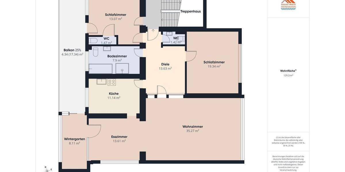 Etagenwohnung Cuxhaven - 3 Zimmer, 129 m&sup2;, 1.050&euro; | Angebot:26564690