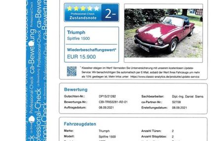 Triumph Spitfire 50.000 km 6.800 &euro; Geestland 27624