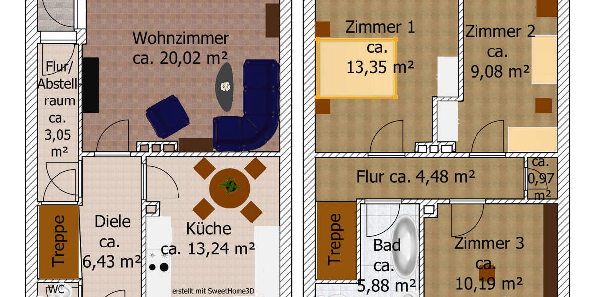 Reihenmittelhaus Brunsbüttel - 4 Zimmer, 88 m&sup2;, 195.000&euro; | Angebot:25697403