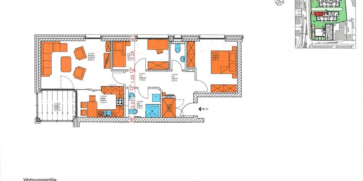 Etagenwohnung Marne - 3 Zimmer, 75 m&sup2;, 499.250&euro; | Angebot:25775500